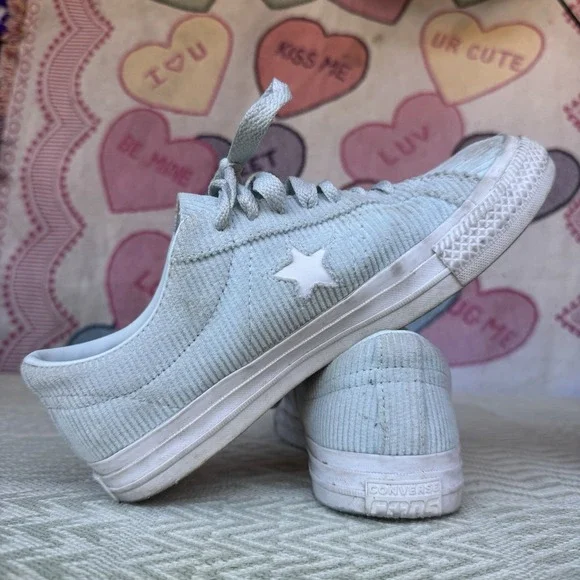Size M8.5/W10 - Converse One Star Pro Baby Blue Corduroy Shoes‎ Mens - Picture 9 of 10